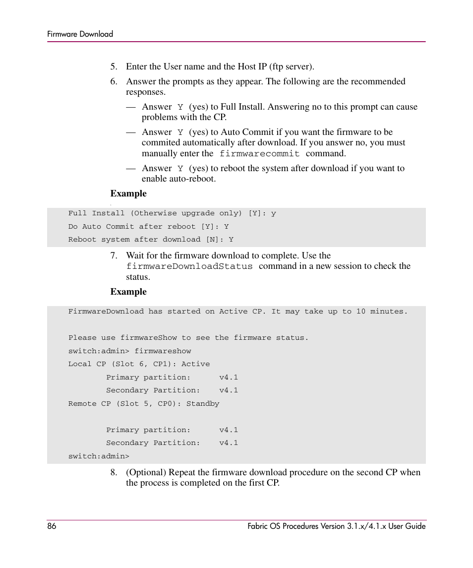 HP StorageWorks MSA 2.8 SAN Switch User Manual | Page 86 / 270