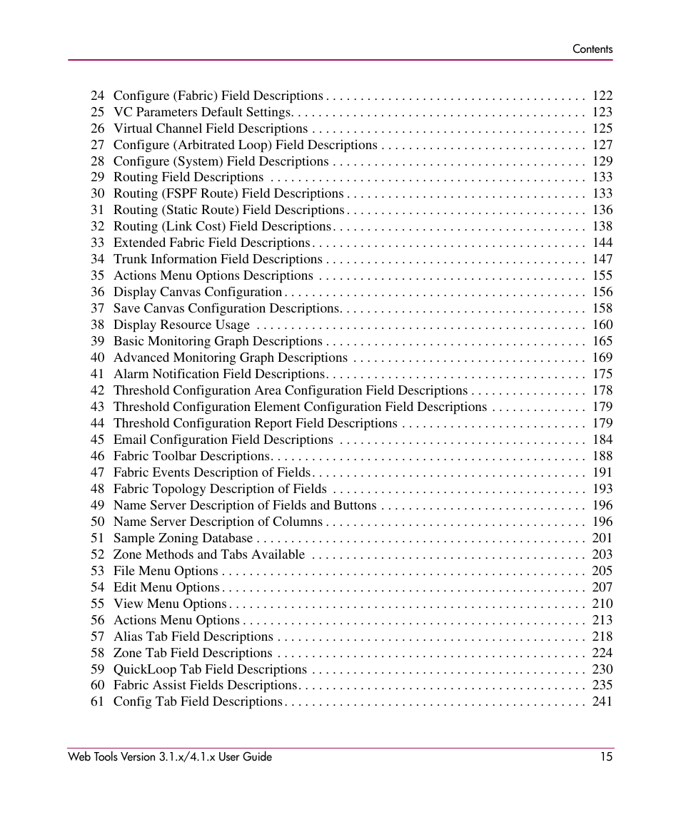 HP StorageWorks MSA 2.8 SAN Switch User Manual | Page 15 / 307