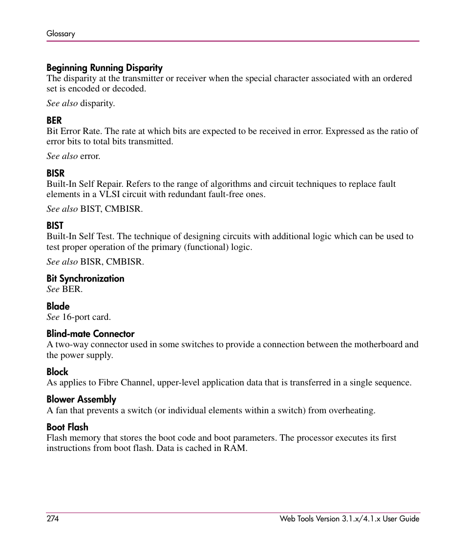 HP StorageWorks MSA 2.8 SAN Switch User Manual | Page 274 / 307