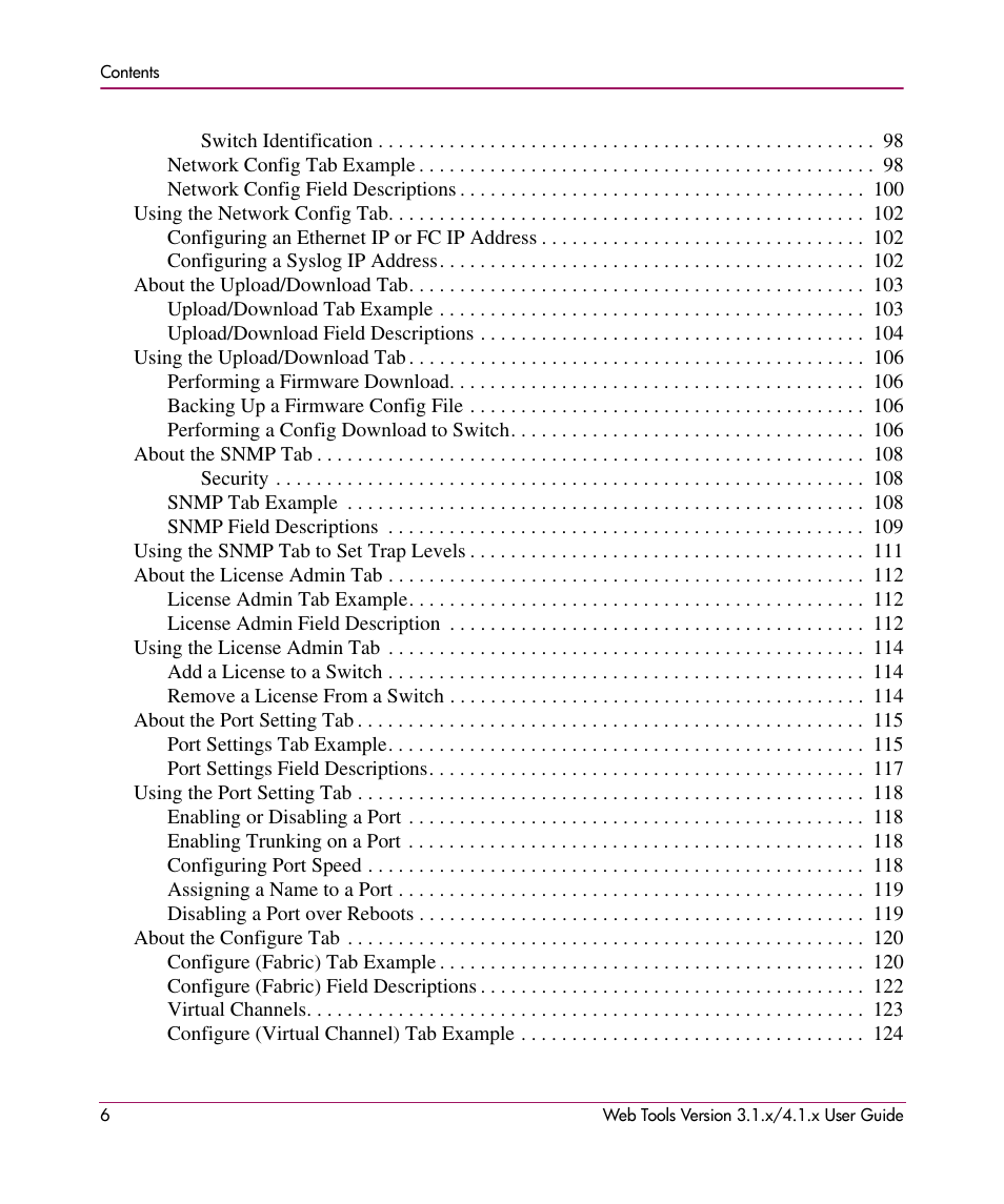 HP StorageWorks MSA 2.8 SAN Switch User Manual | Page 6 / 307