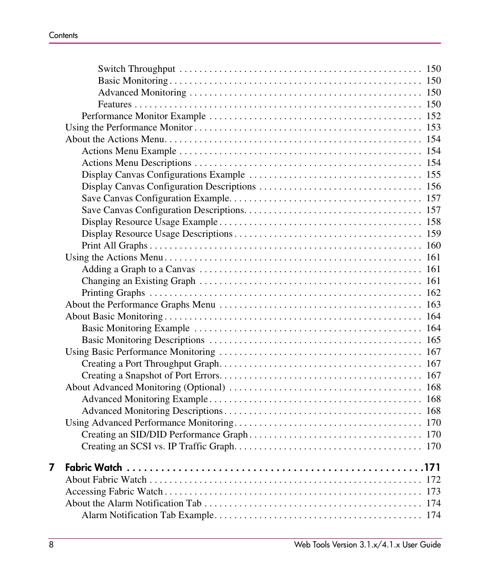 HP StorageWorks MSA 2.8 SAN Switch User Manual | Page 8 / 307