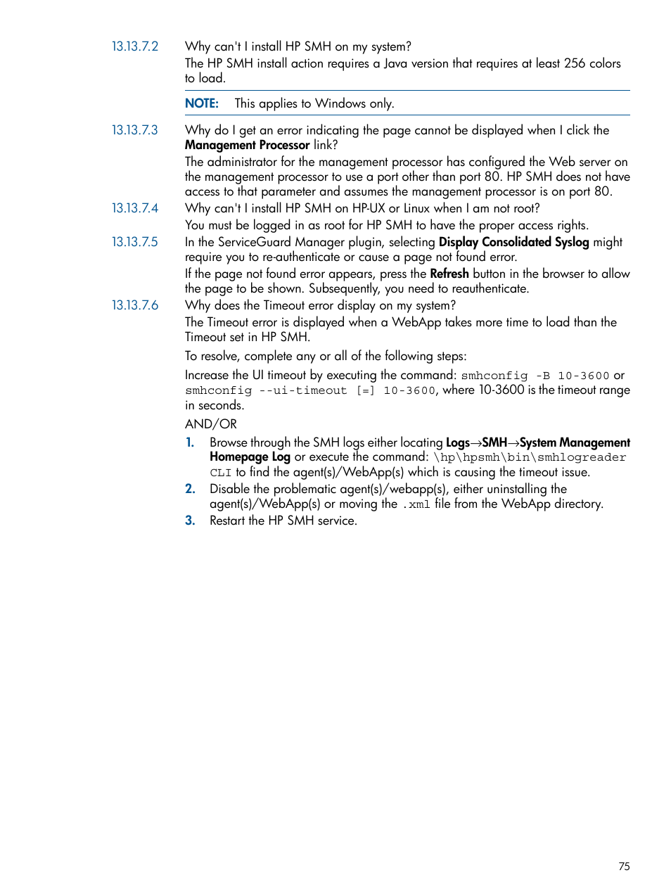 HP Serveur lame HP ProLiant BL680c G5 User Manual | Page 75 / 90