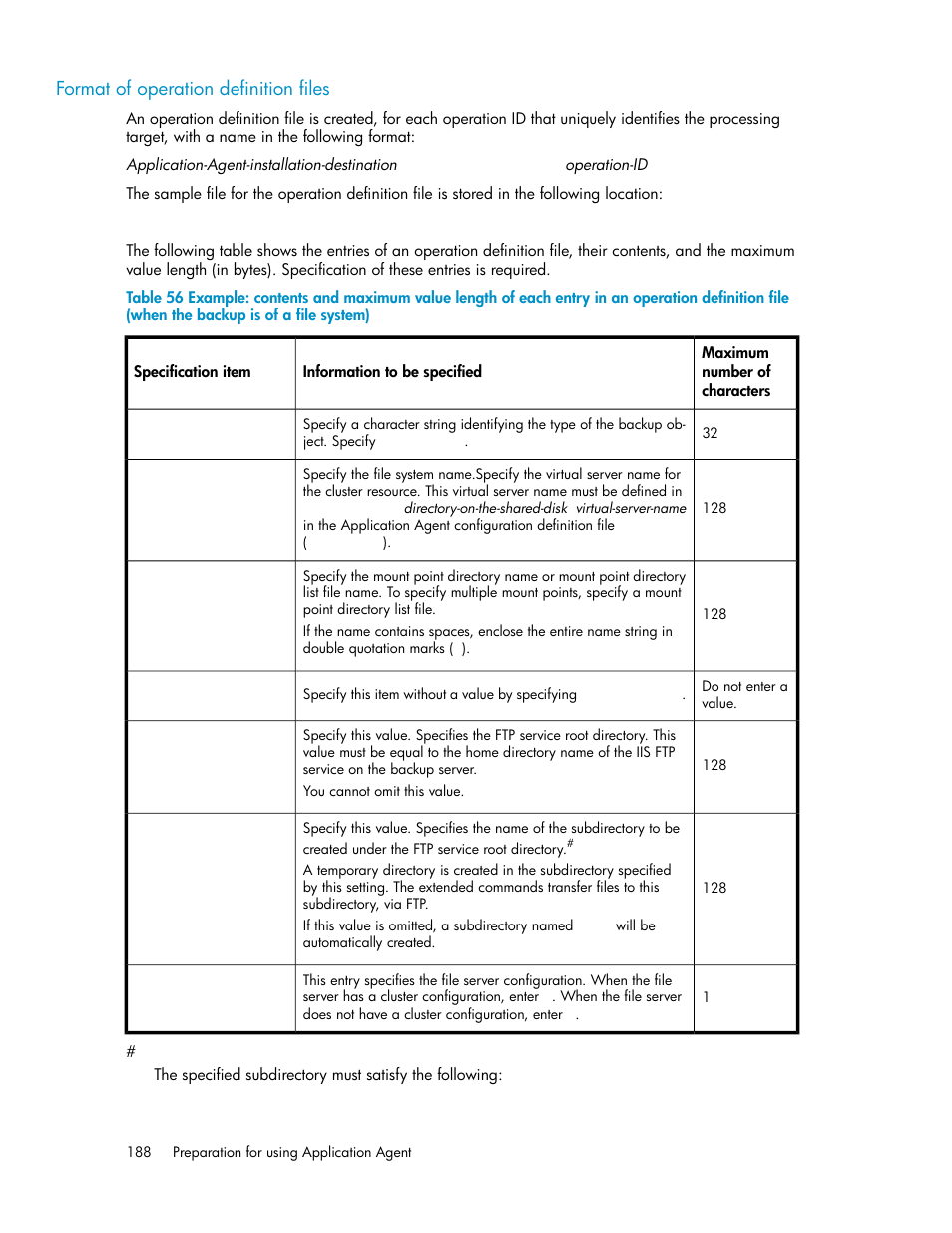 Format of operation definition files | HP Serveur lame HP ProLiant BL465c Gen8 User Manual | Page 188 / 578
