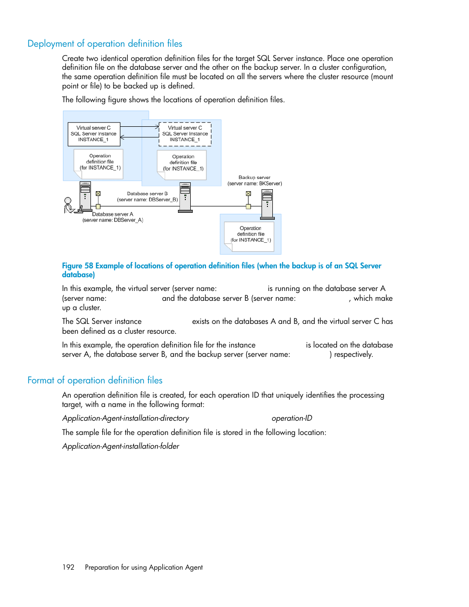 Deployment of operation definition files, Format of operation definition files, 192 format of operation definition files | HP Serveur lame HP ProLiant BL465c Gen8 User Manual | Page 192 / 578
