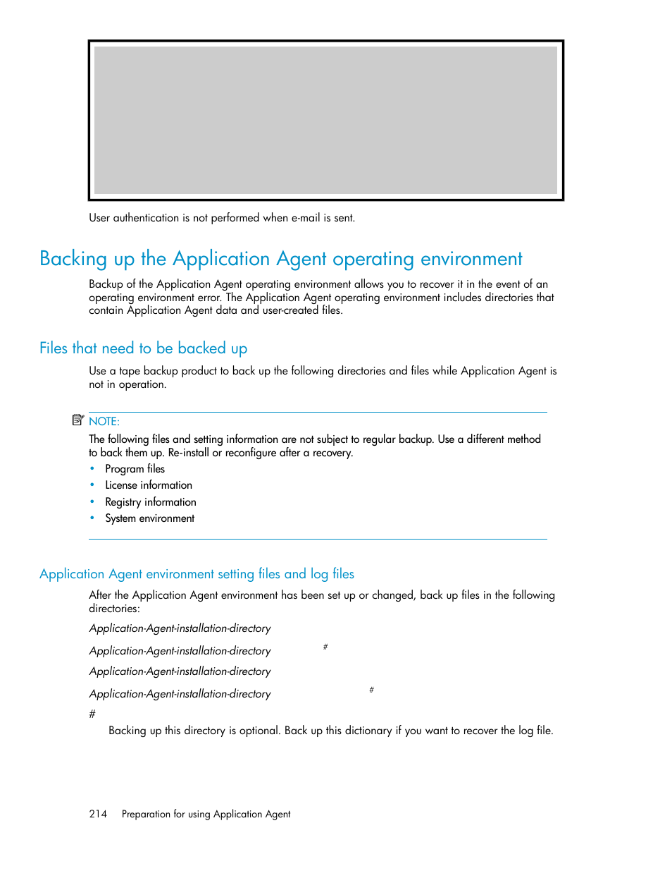 Files that need to be backed up | HP Serveur lame HP ProLiant BL465c Gen8 User Manual | Page 214 / 578