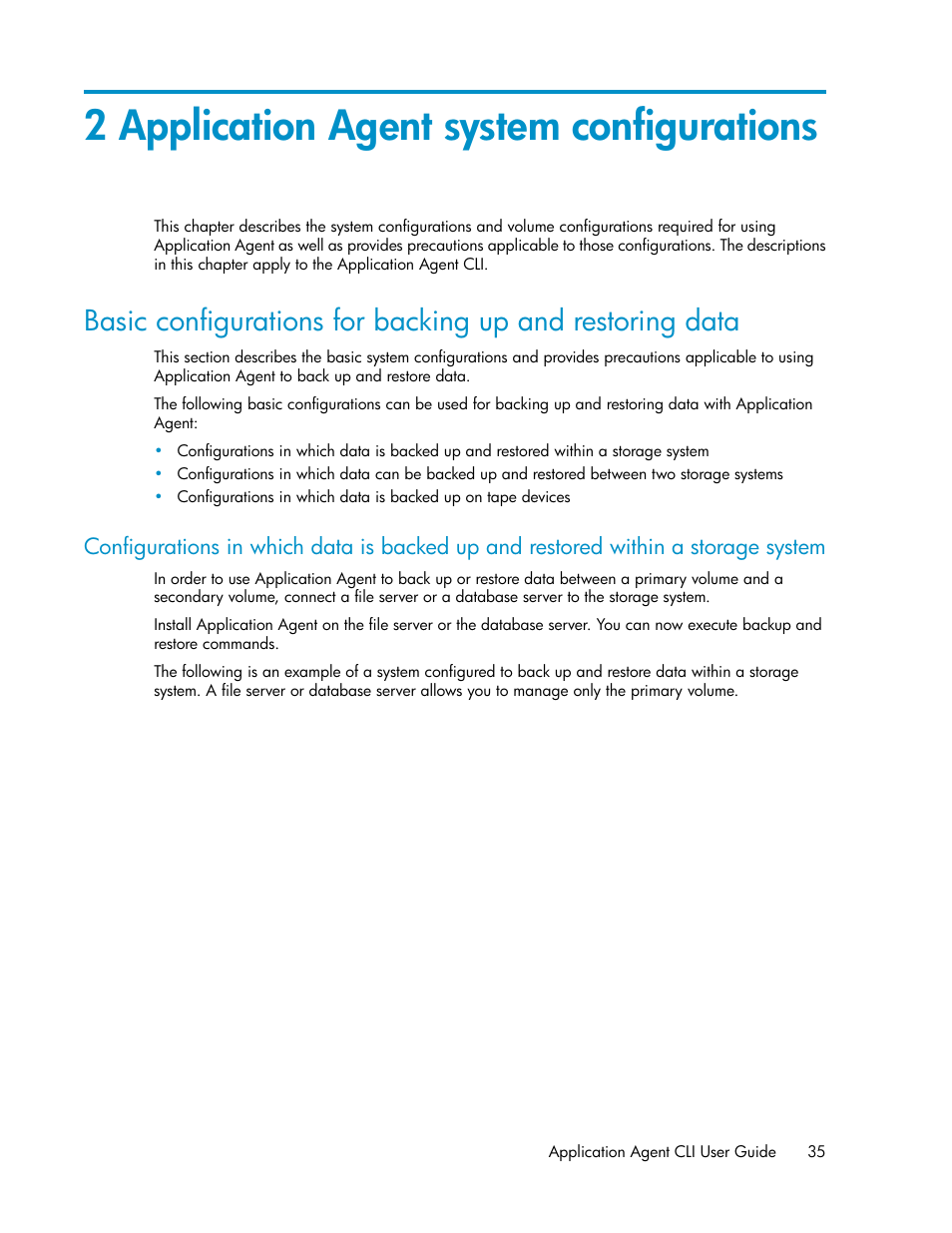 2 application agent system configurations | HP Serveur lame HP ProLiant BL465c Gen8 User Manual | Page 35 / 578