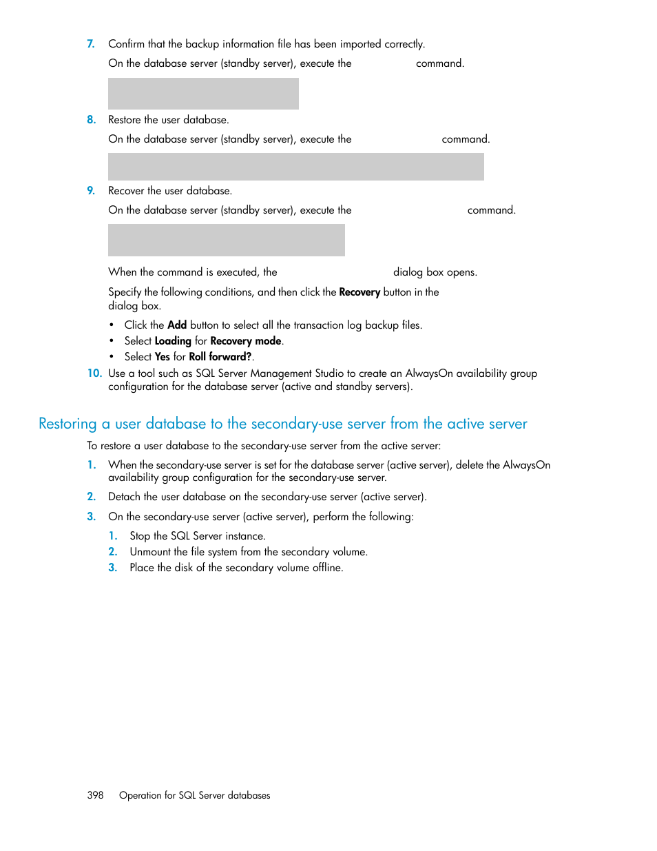 HP Serveur lame HP ProLiant BL465c Gen8 User Manual | Page 398 / 578