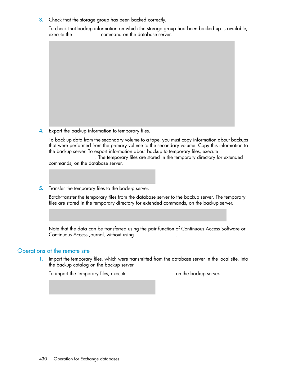 Operations at the remote site | HP Serveur lame HP ProLiant BL465c Gen8 User Manual | Page 430 / 578