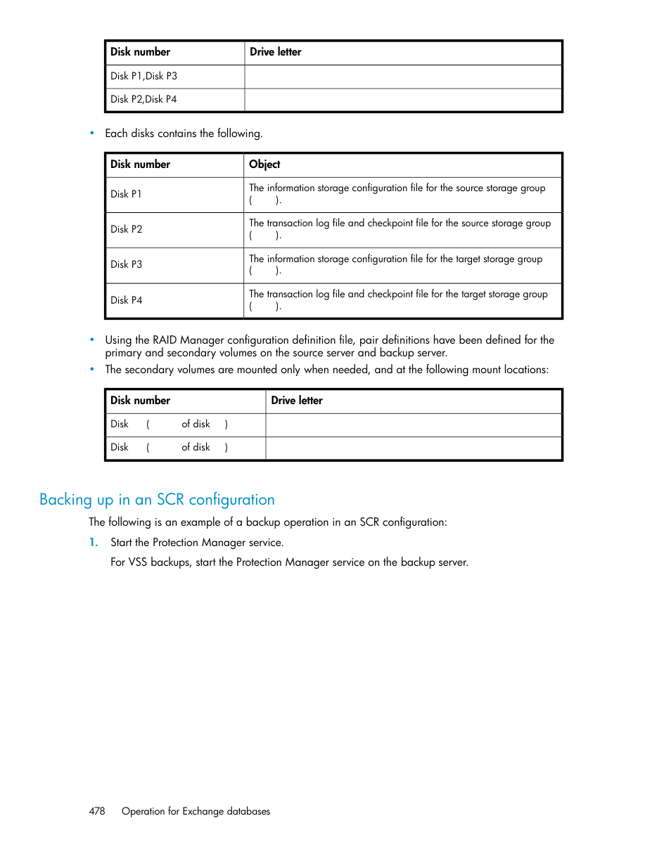 Backing up in an scr configuration | HP Serveur lame HP ProLiant BL465c Gen8 User Manual | Page 478 / 578
