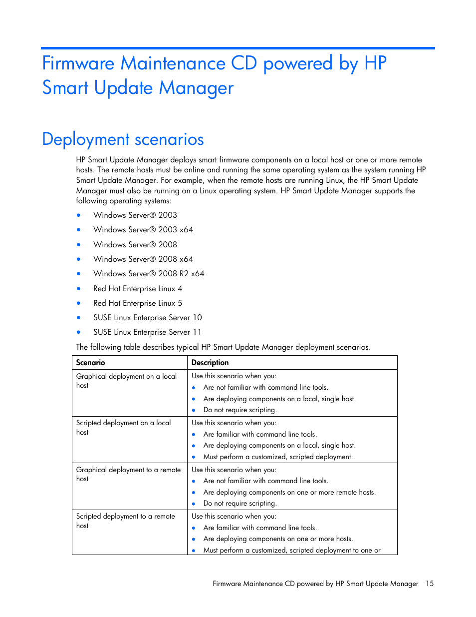 Deployment scenarios | HP ProLiant BL685c G5 Server Blade User Manual | Page 15 / 87