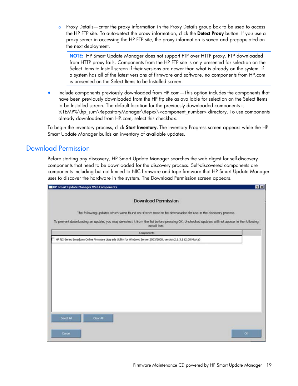Download permission | HP ProLiant BL685c G5 Server Blade User Manual | Page 19 / 87
