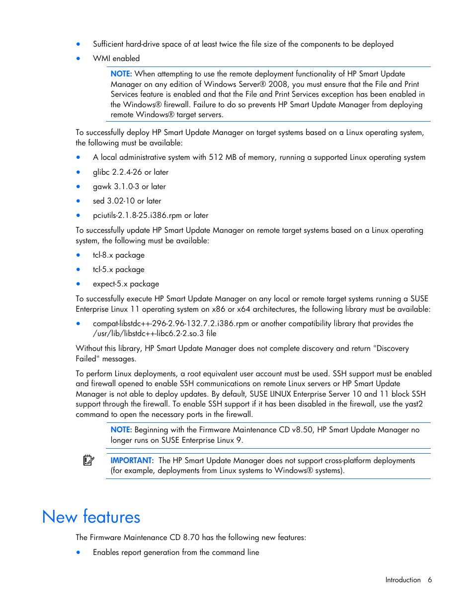 New features | HP ProLiant BL685c G5 Server Blade User Manual | Page 6 / 87