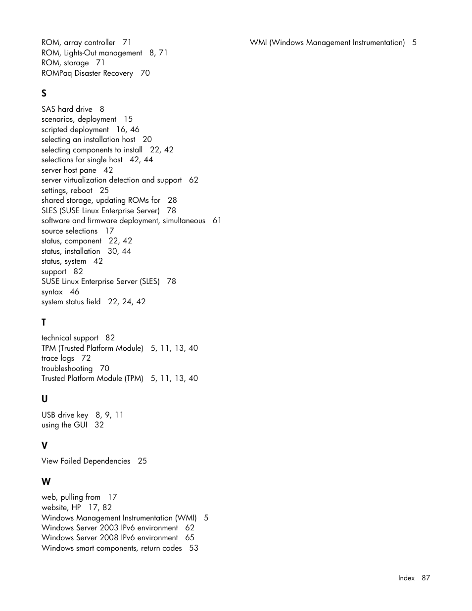 HP ProLiant BL685c G5 Server Blade User Manual | Page 87 / 87