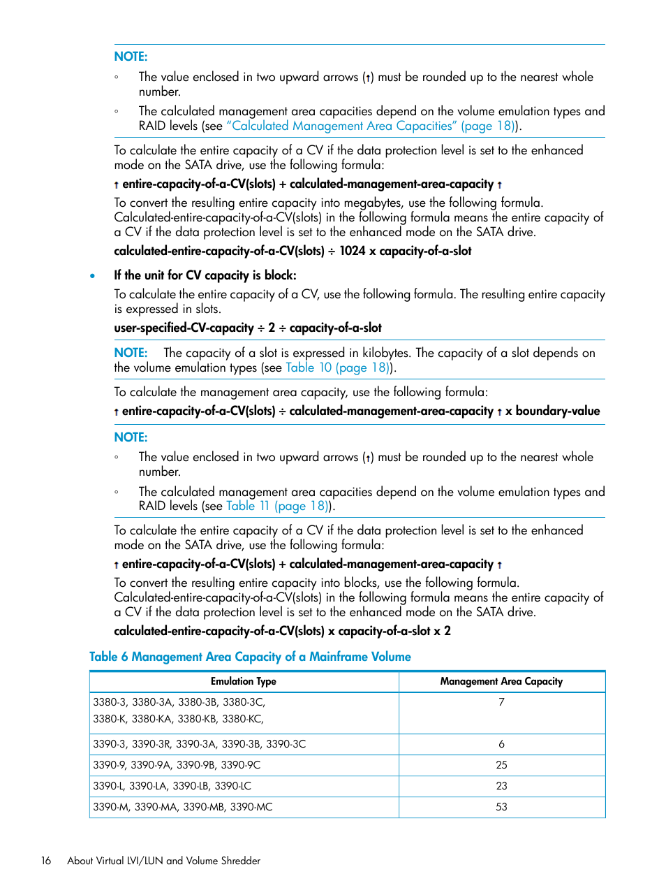 Management area capacity | HP XP Data Shredder Software User Manual | Page 16 / 101