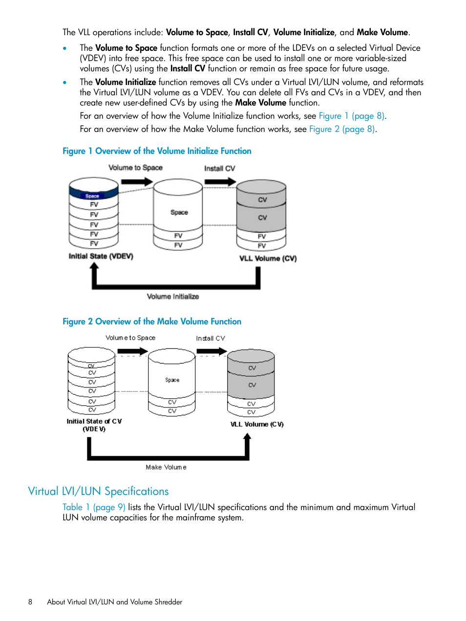 Virtual lvi/lun specifications | HP XP Data Shredder Software User Manual | Page 8 / 101