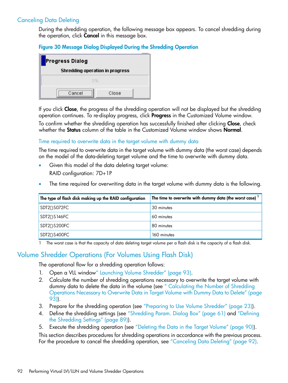 Canceling data deleting | HP XP Data Shredder Software User Manual | Page 92 / 101