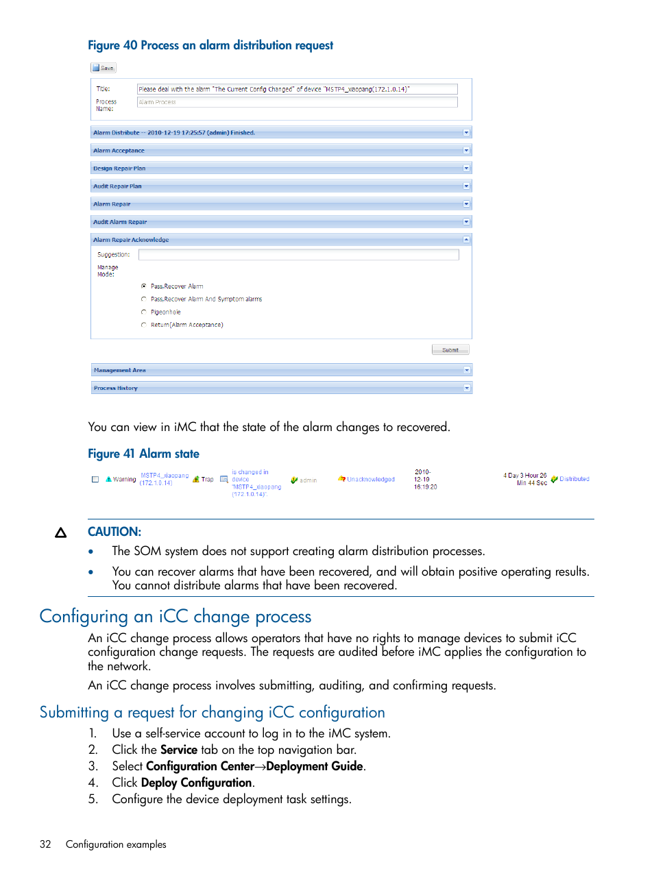 Configuring an icc change process | HP Intelligent Management Center Licenses User Manual | Page 32 / 43