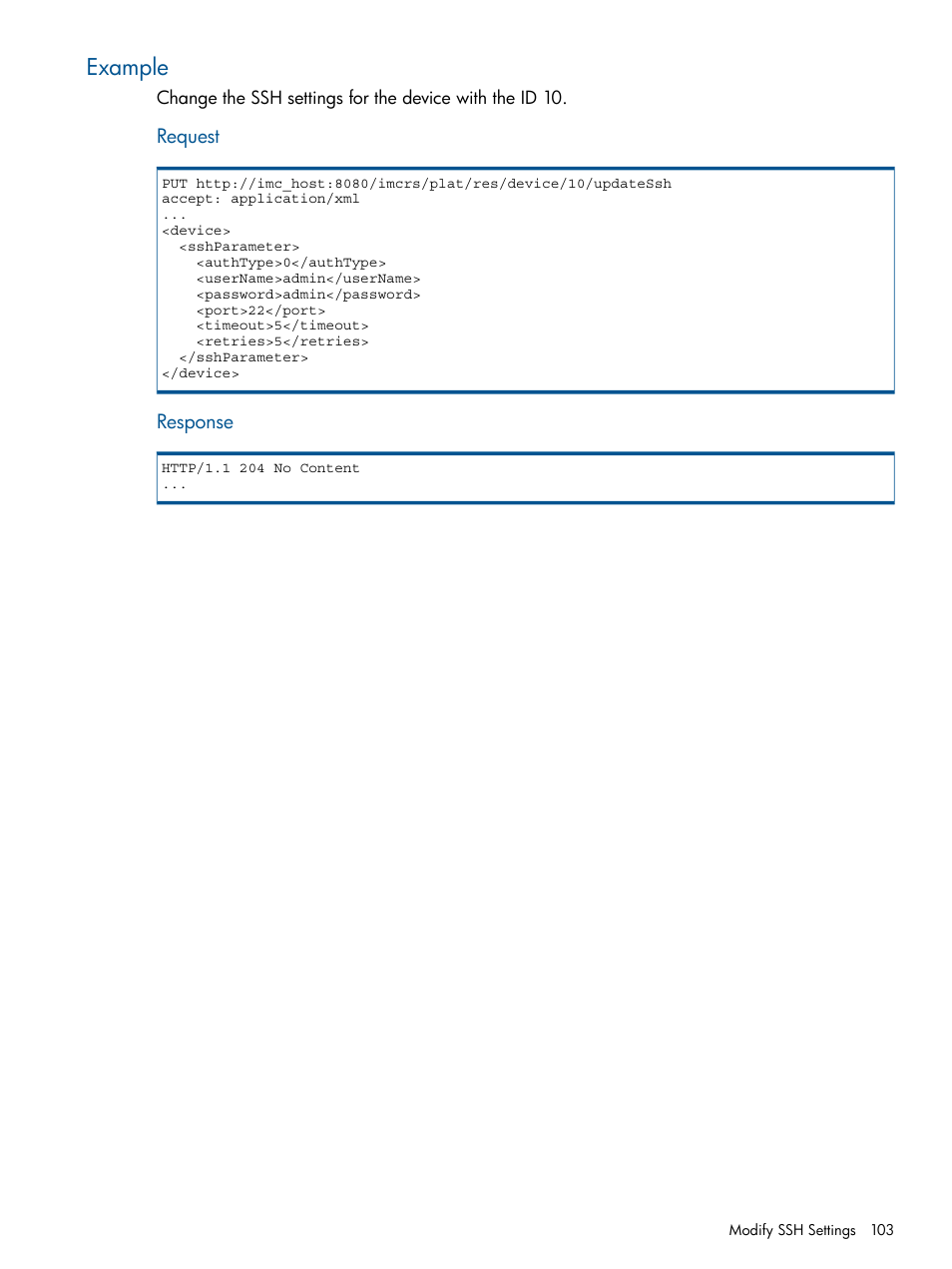 Example | HP Intelligent Management Center Licenses User Manual | Page 103 / 438