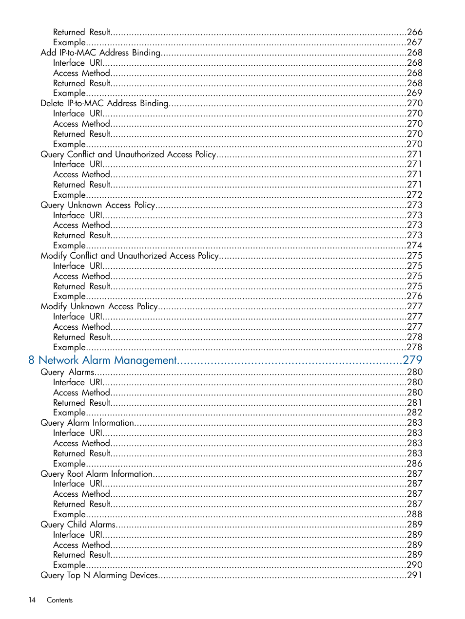 8 network alarm management | HP Intelligent Management Center Licenses User Manual | Page 14 / 438