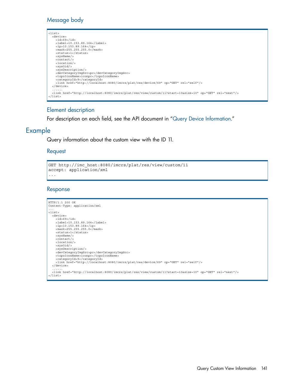 Example | HP Intelligent Management Center Licenses User Manual | Page 141 / 438