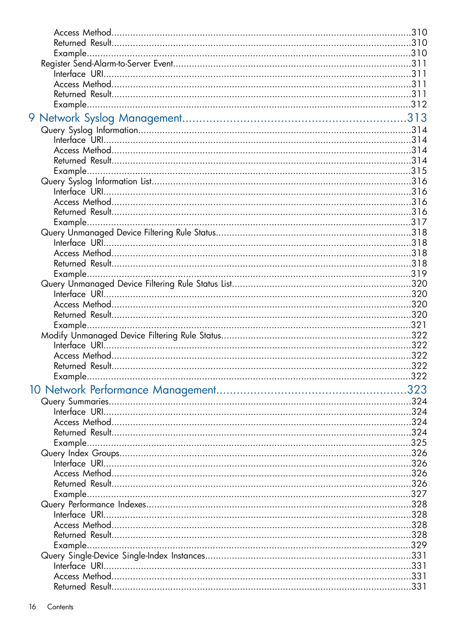 9 network syslog management, 10 network performance management | HP Intelligent Management Center Licenses User Manual | Page 16 / 438