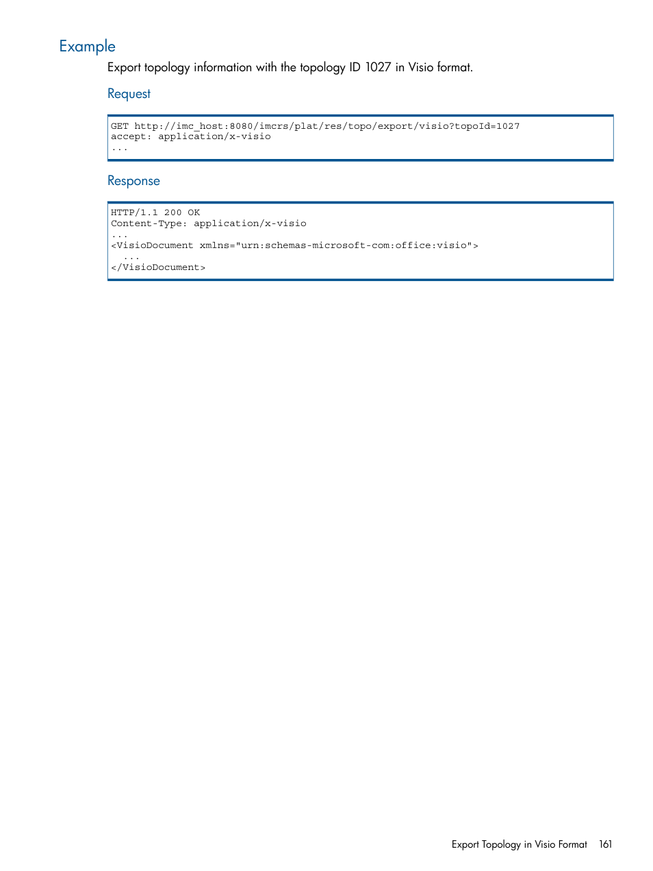 Example | HP Intelligent Management Center Licenses User Manual | Page 161 / 438