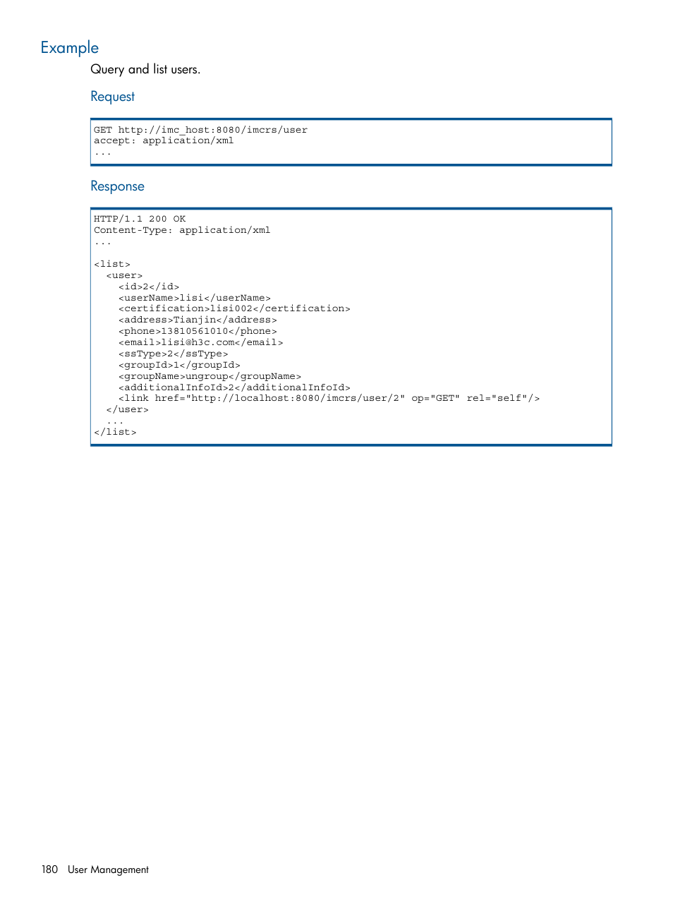 Example | HP Intelligent Management Center Licenses User Manual | Page 180 / 438