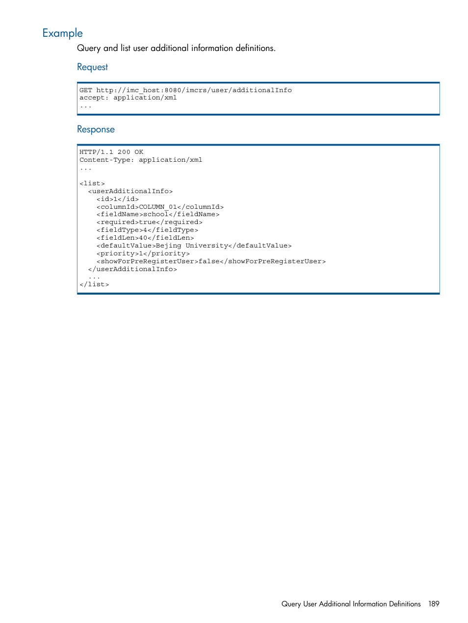 Example | HP Intelligent Management Center Licenses User Manual | Page 189 / 438