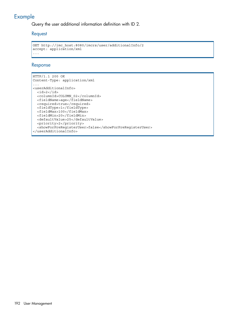 Example | HP Intelligent Management Center Licenses User Manual | Page 192 / 438