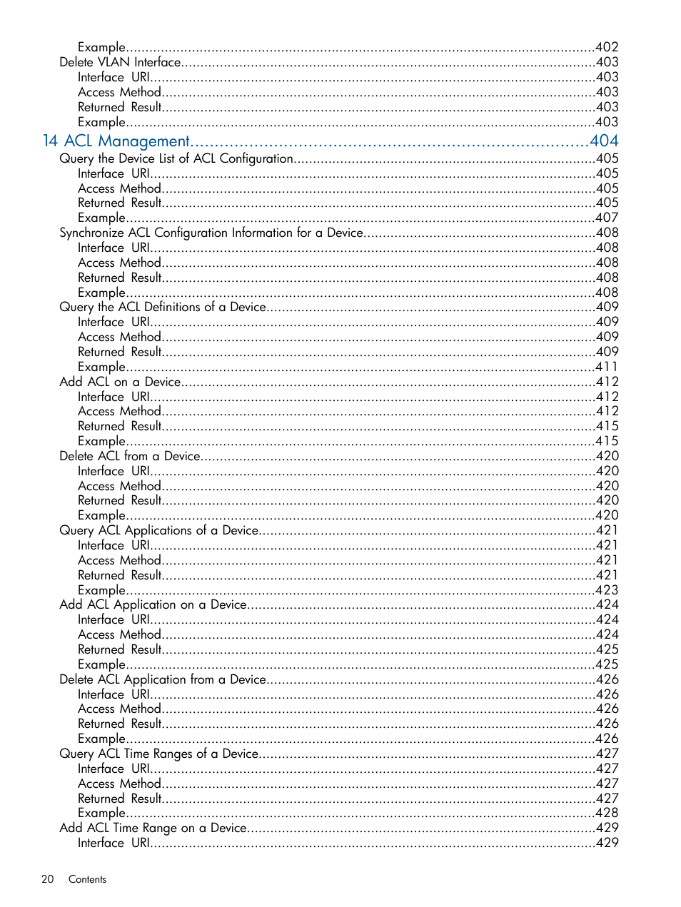 14 acl management | HP Intelligent Management Center Licenses User Manual | Page 20 / 438