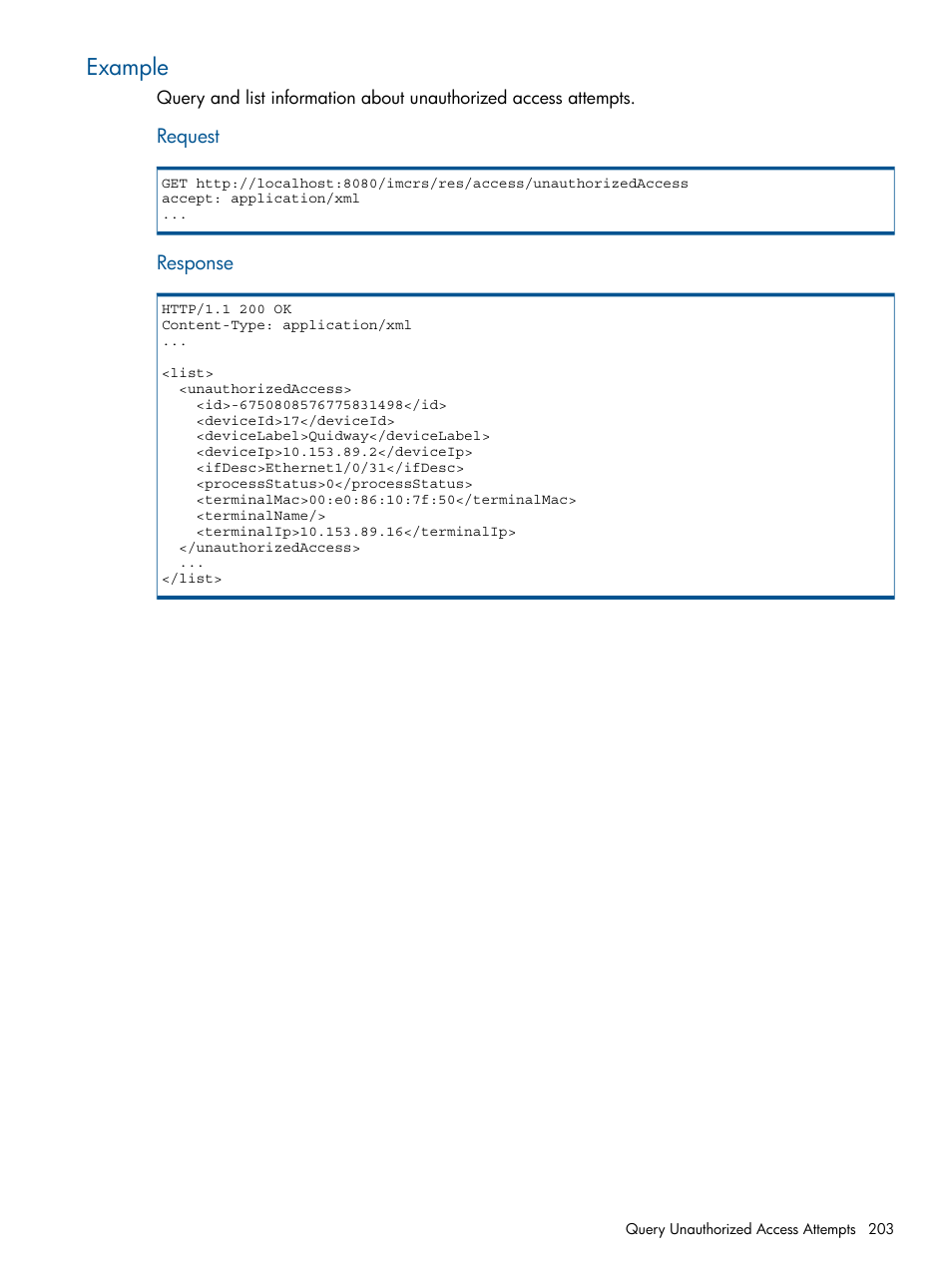 Example | HP Intelligent Management Center Licenses User Manual | Page 203 / 438