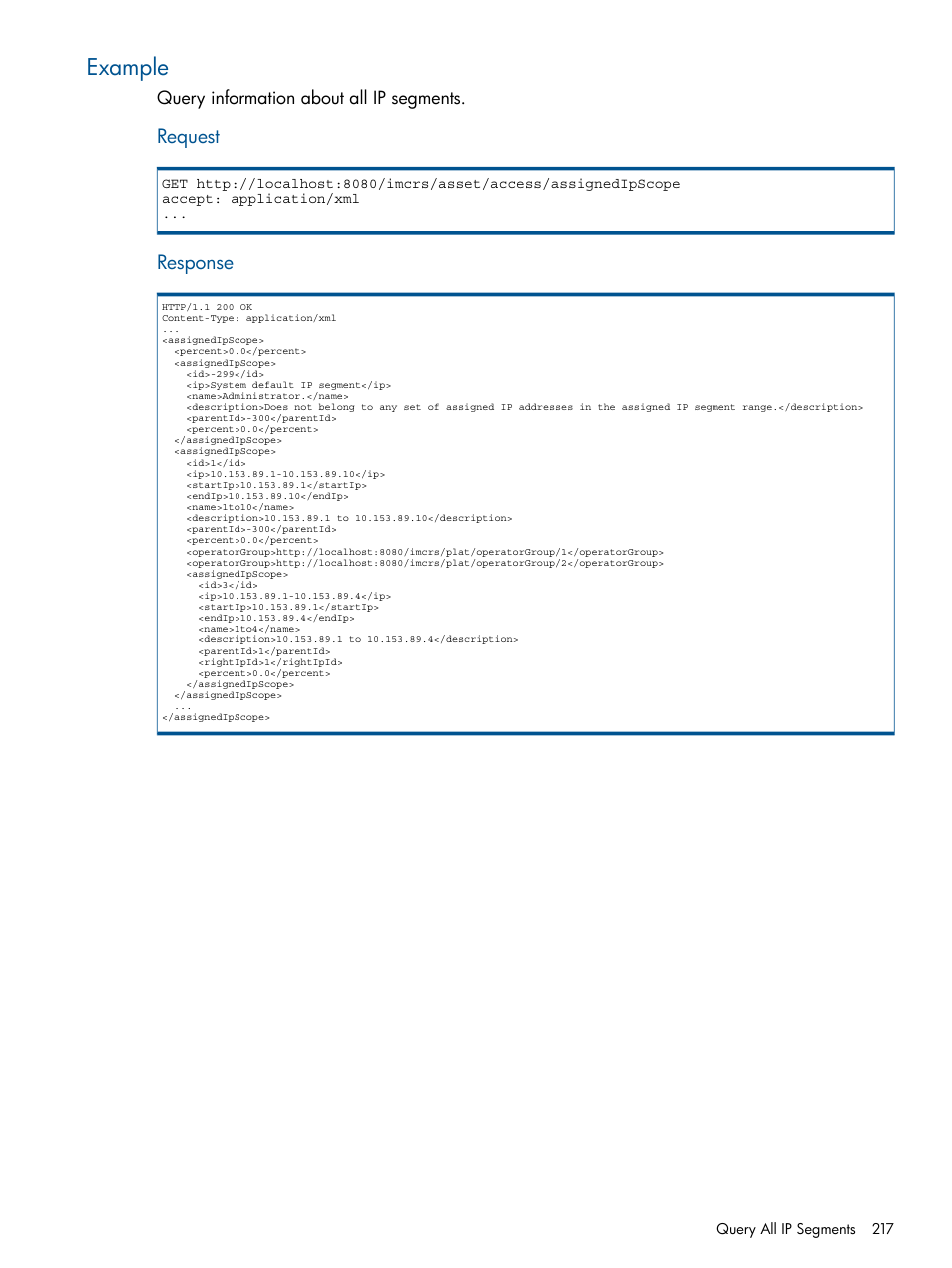 Example | HP Intelligent Management Center Licenses User Manual | Page 217 / 438