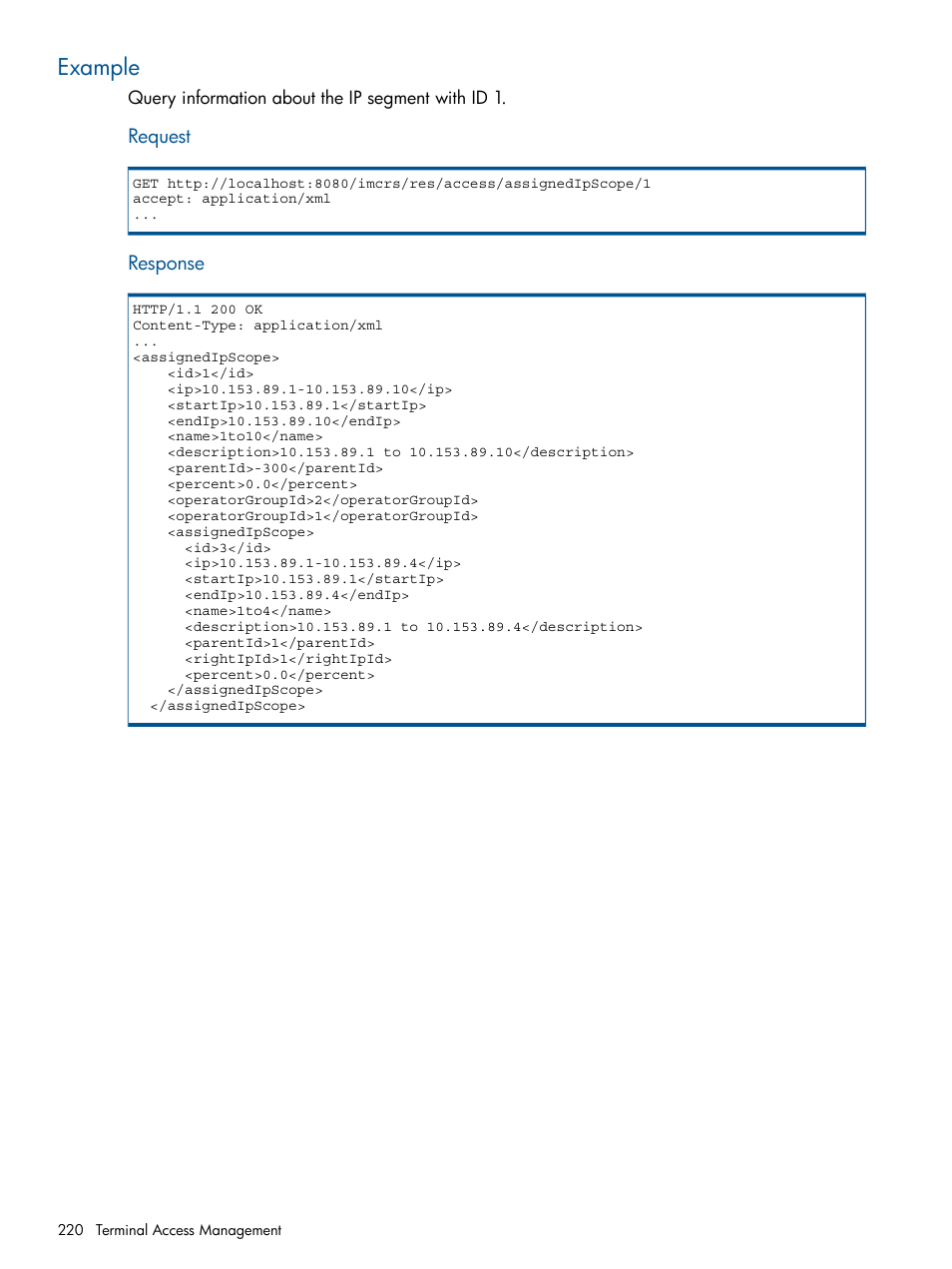 Example | HP Intelligent Management Center Licenses User Manual | Page 220 / 438