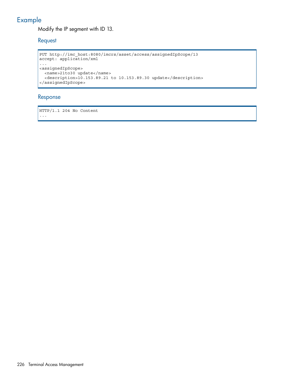 Example | HP Intelligent Management Center Licenses User Manual | Page 226 / 438