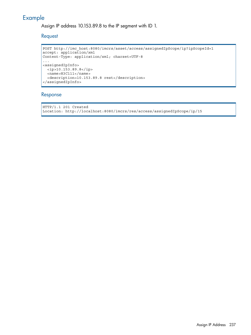 Example | HP Intelligent Management Center Licenses User Manual | Page 237 / 438