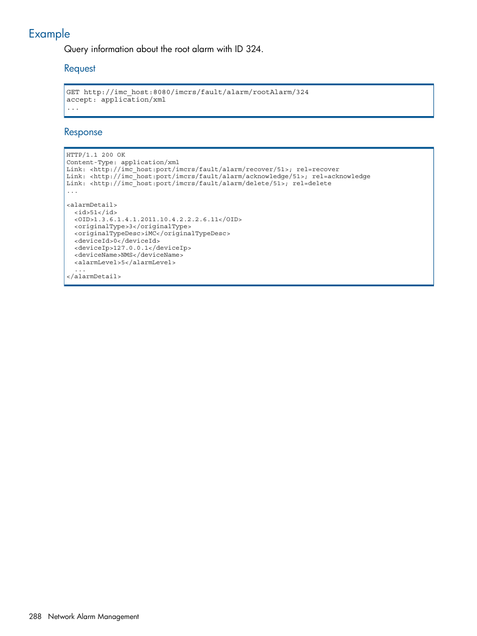 Example | HP Intelligent Management Center Licenses User Manual | Page 288 / 438