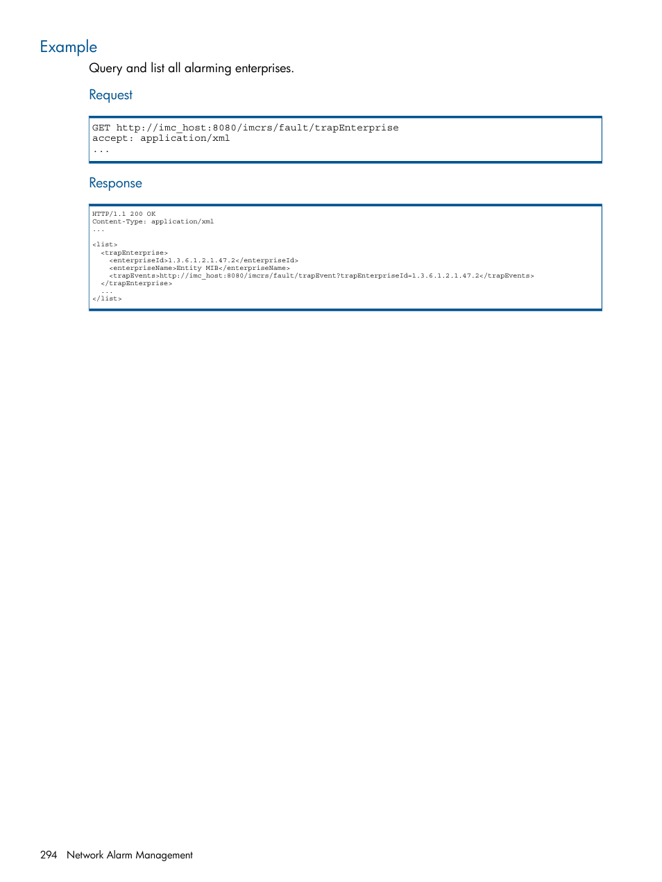 Example | HP Intelligent Management Center Licenses User Manual | Page 294 / 438