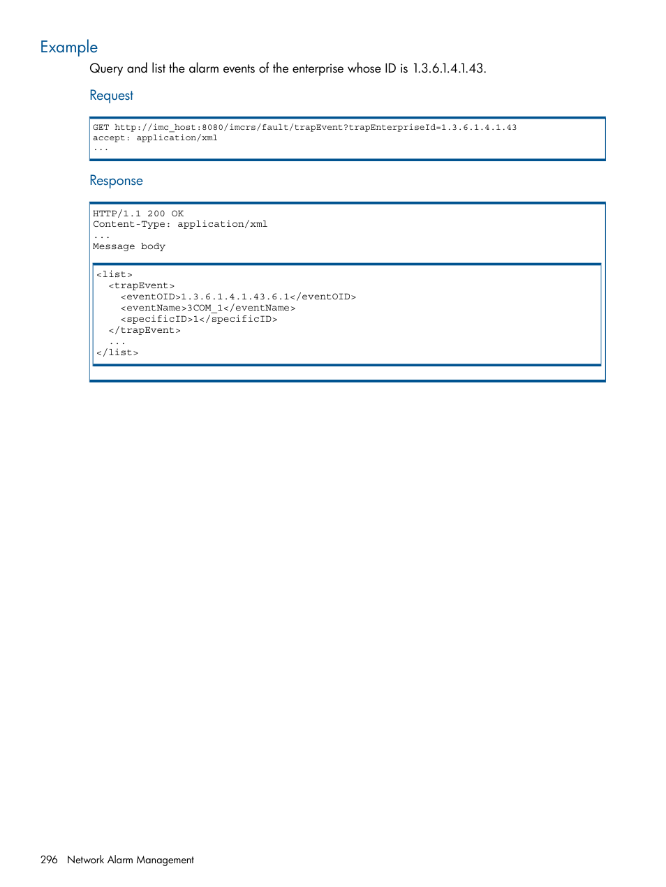 Example | HP Intelligent Management Center Licenses User Manual | Page 296 / 438