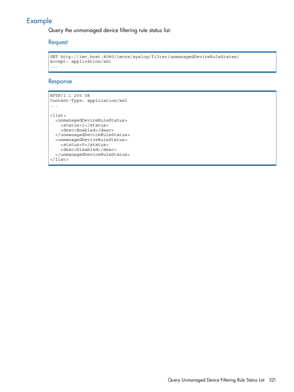 Example | HP Intelligent Management Center Licenses User Manual | Page 321 / 438