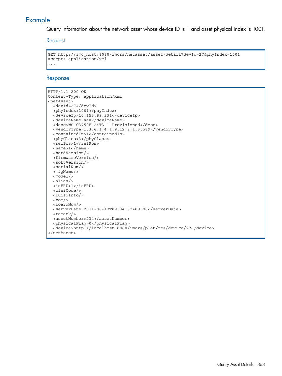 Example | HP Intelligent Management Center Licenses User Manual | Page 363 / 438