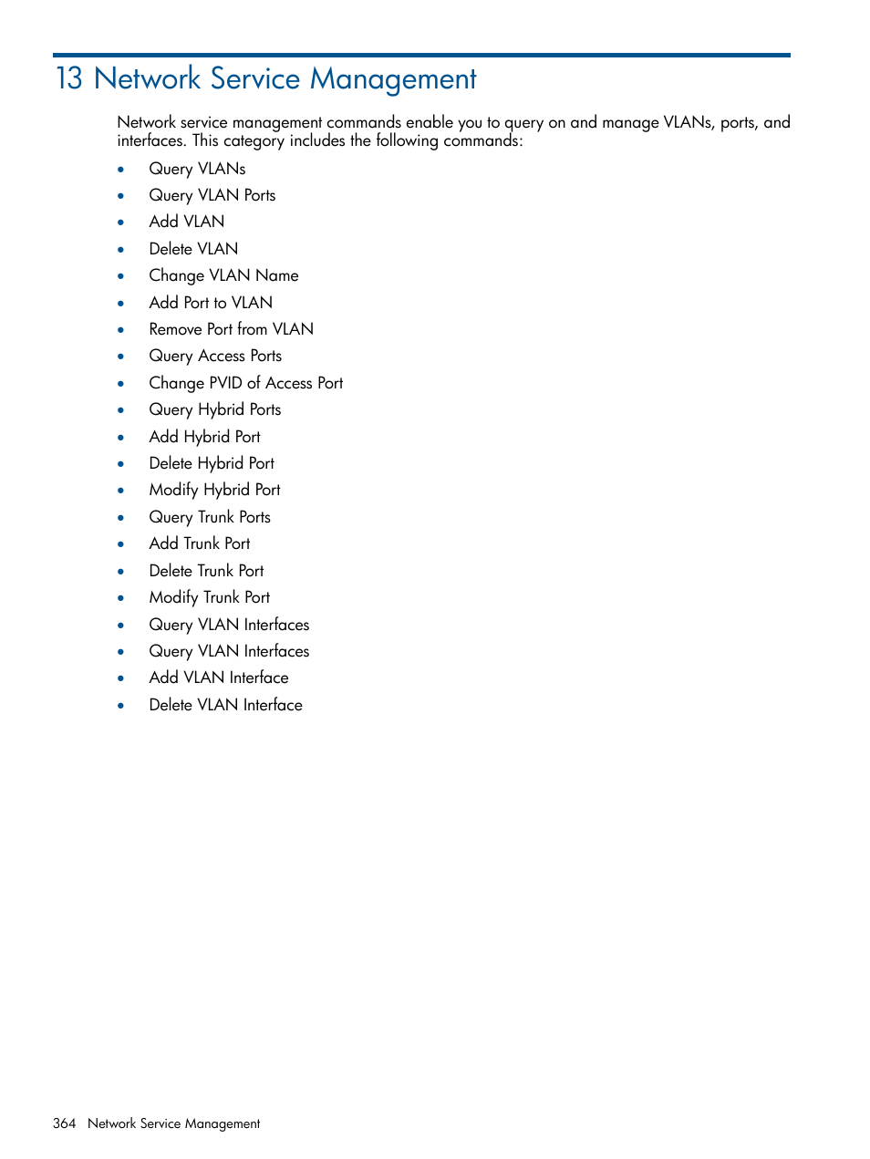 13 network service management | HP Intelligent Management Center Licenses User Manual | Page 364 / 438