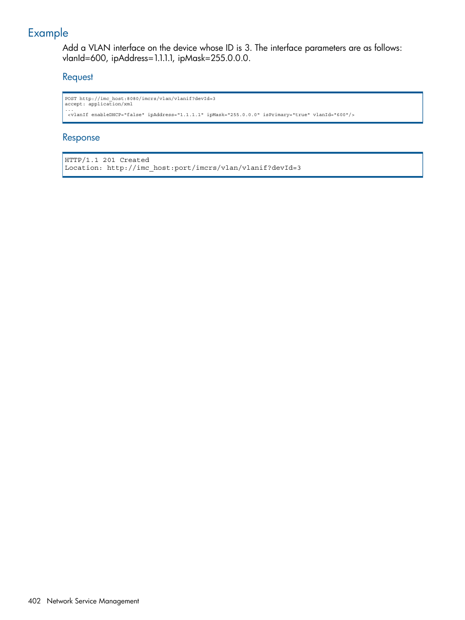 Example | HP Intelligent Management Center Licenses User Manual | Page 402 / 438