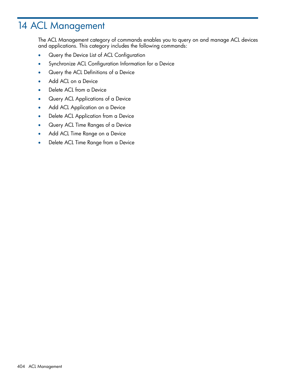 14 acl management | HP Intelligent Management Center Licenses User Manual | Page 404 / 438