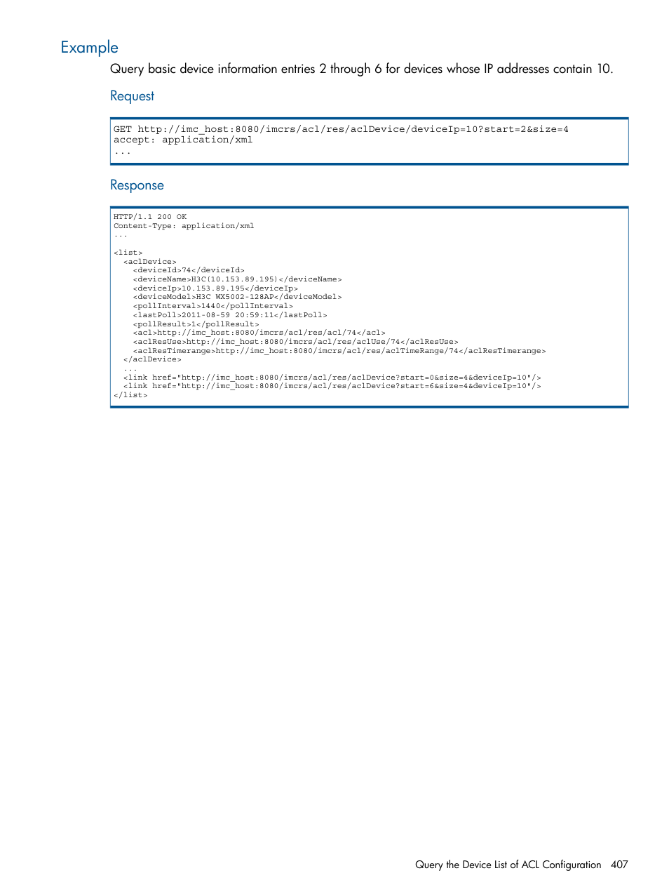 Example | HP Intelligent Management Center Licenses User Manual | Page 407 / 438