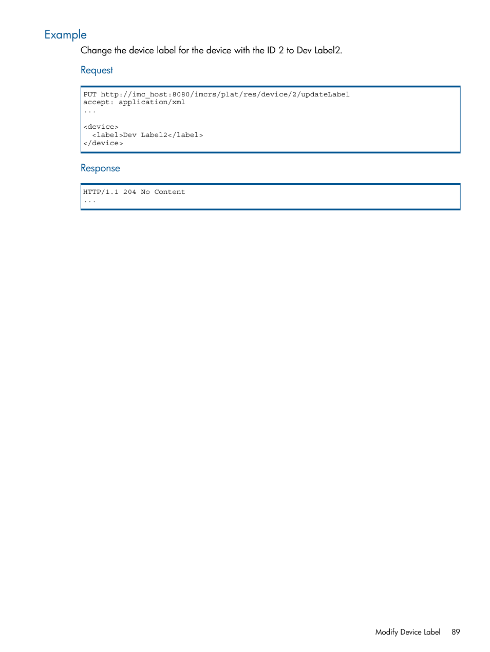 Example | HP Intelligent Management Center Licenses User Manual | Page 89 / 438