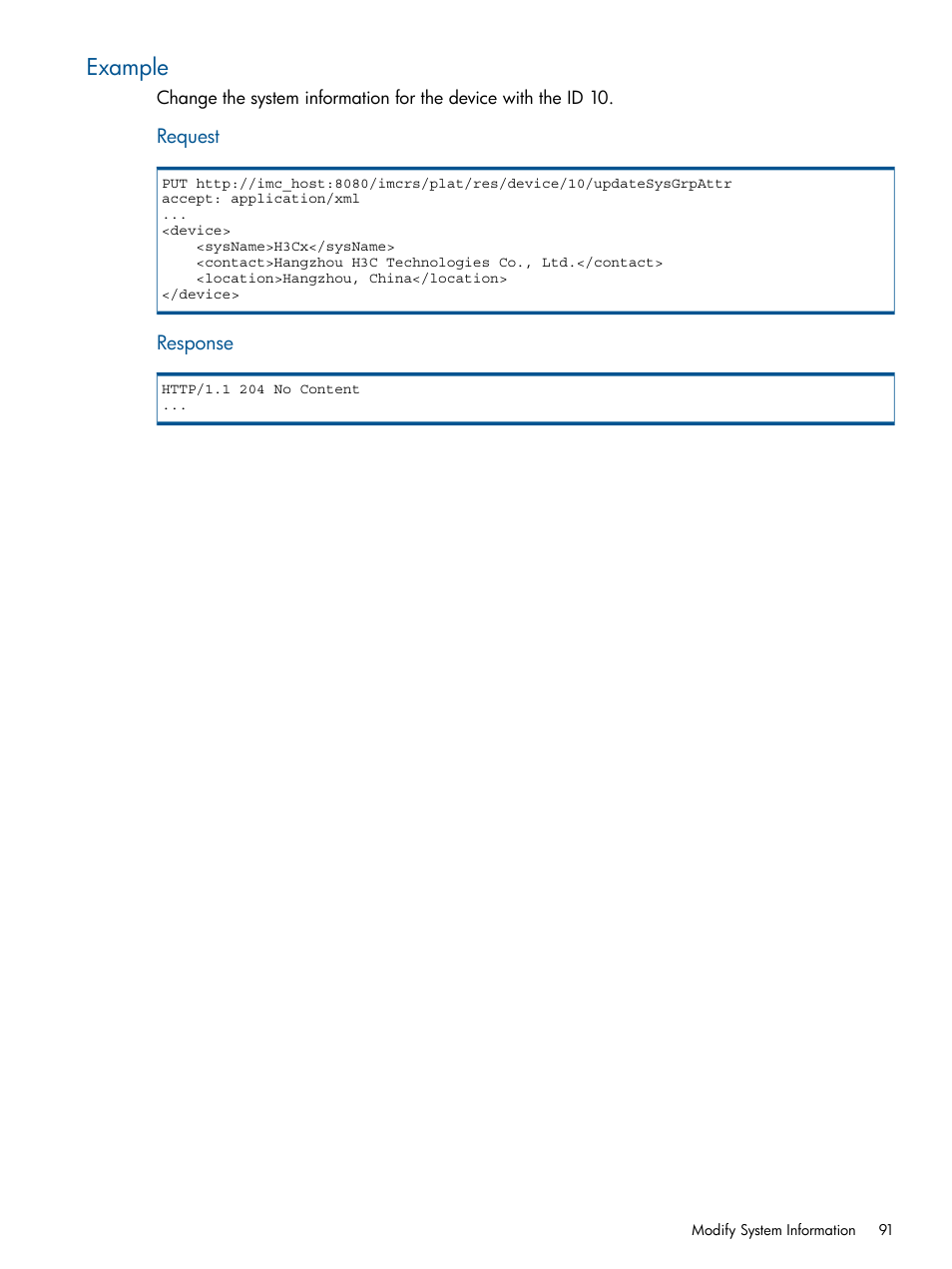 Example | HP Intelligent Management Center Licenses User Manual | Page 91 / 438