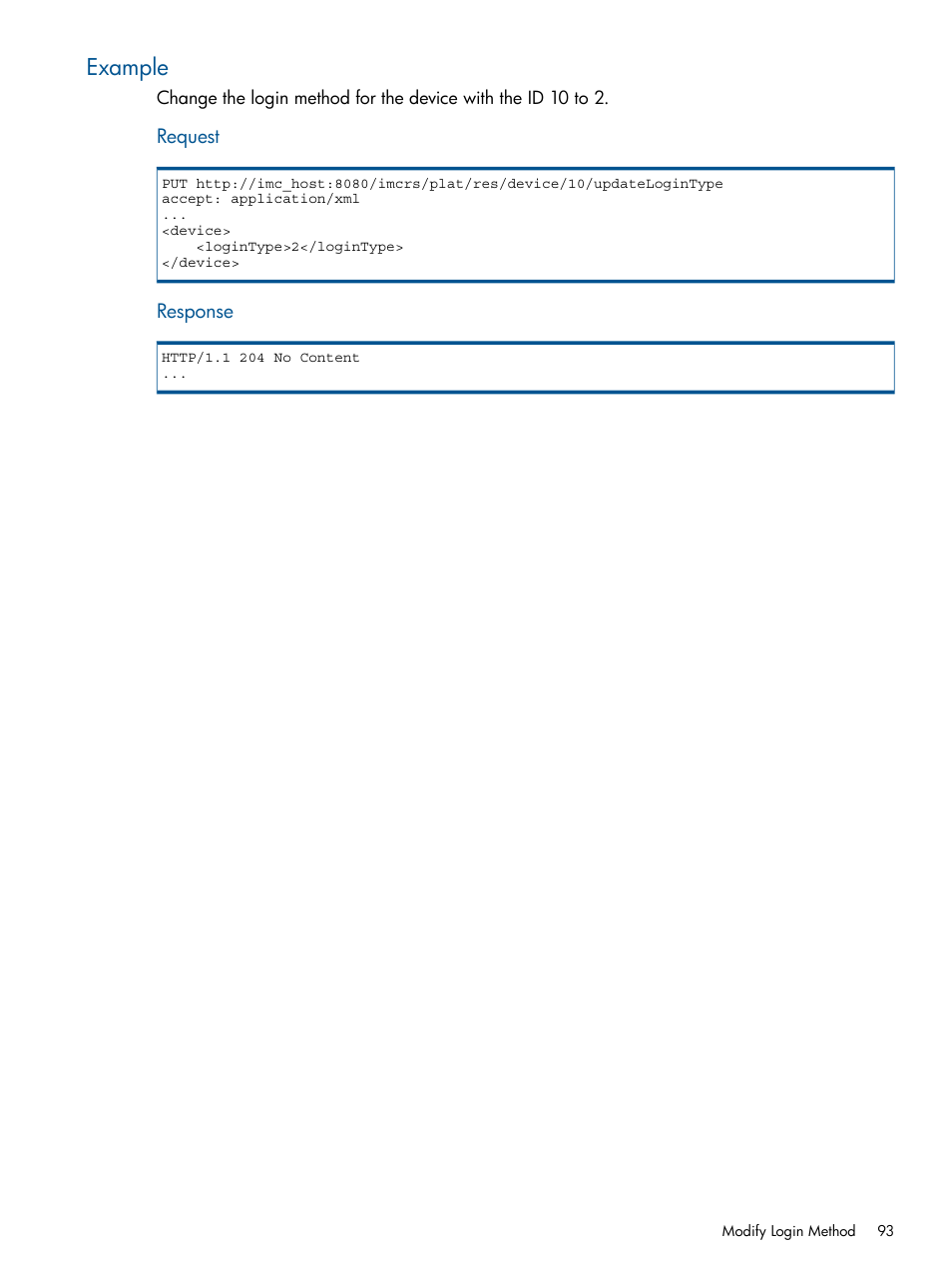 Example | HP Intelligent Management Center Licenses User Manual | Page 93 / 438