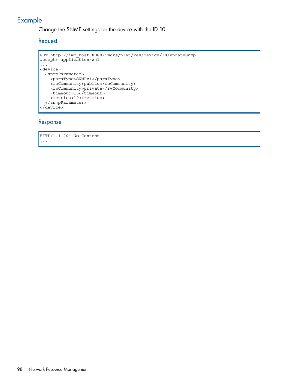 Example | HP Intelligent Management Center Licenses User Manual | Page 98 / 438