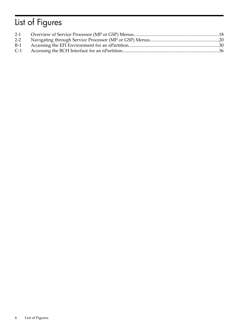 List of figures | HP Integrity rx7620 Server User Manual | Page 4 / 38