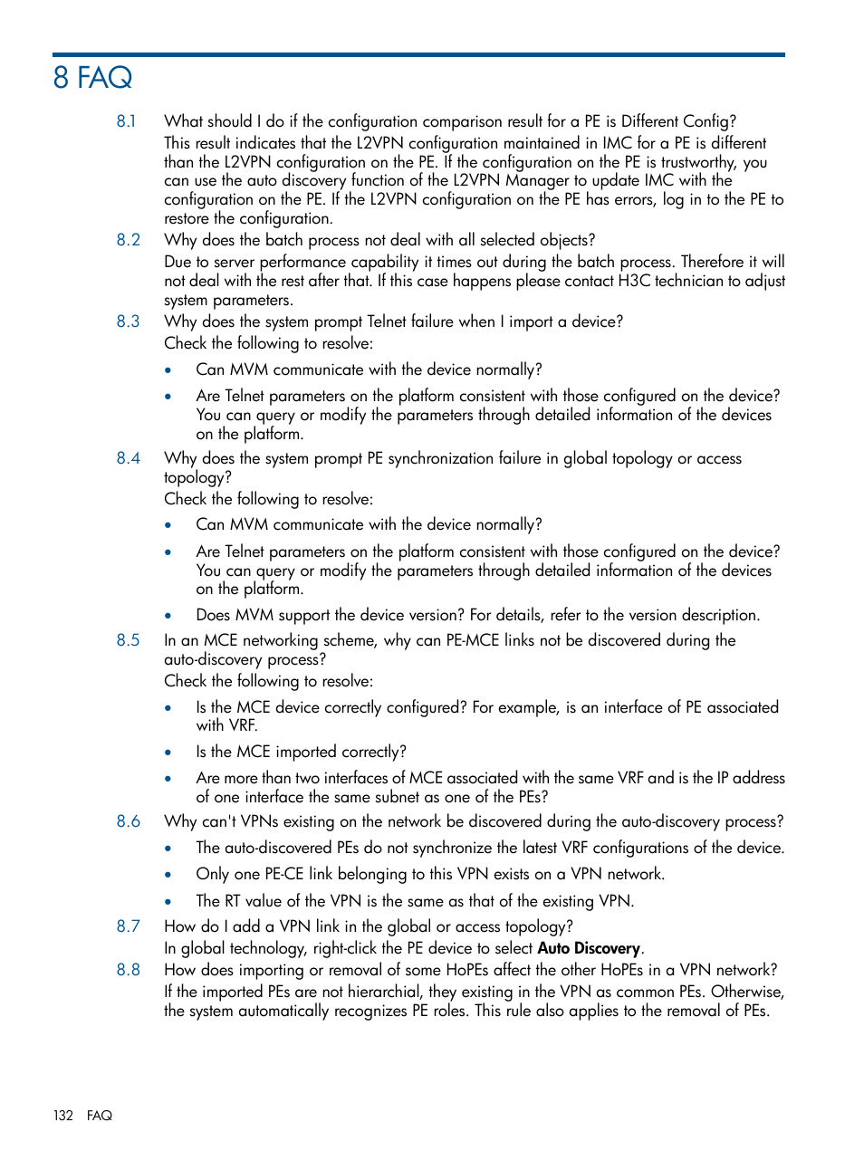 8 faq | HP Intelligent Management Center Licenses User Manual | Page 132 / 140